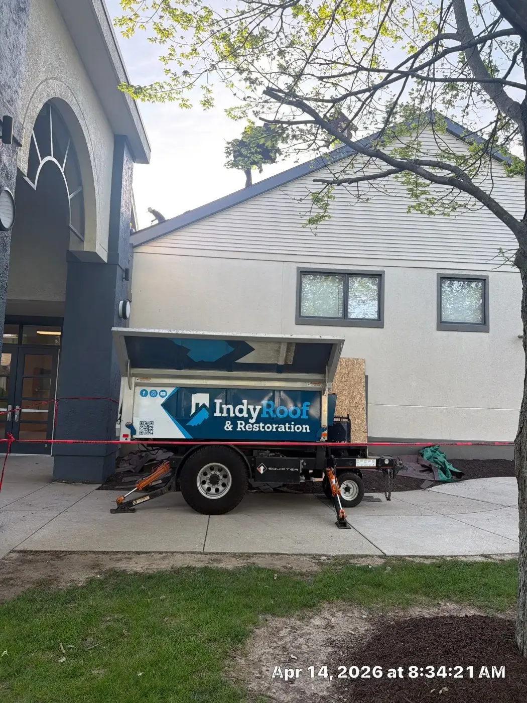 Commercial roof inspection documented in Elkhart