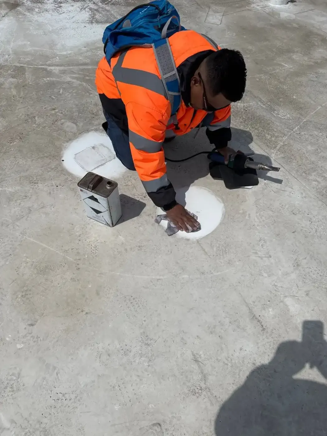 Commercial roof inspection documented in Elkhart